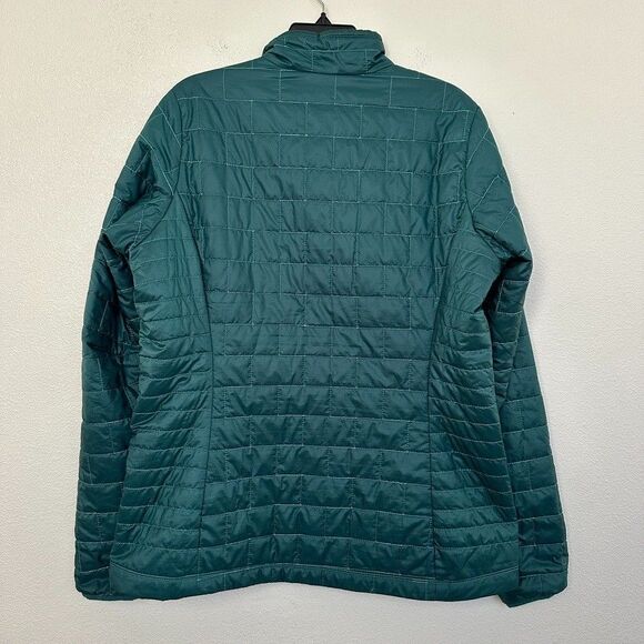 Patagonia Nano Puff Quilted Full Zip Outdoors Hiking Green Teal Women XL X-Large - Picture 8 of 9